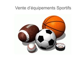 Entreprise dans la vente d'articles de sports REF#16756