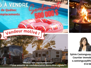 Immobilier camping à vendre, casse-croûte, piscine, baignade, vtt, campground for sale REF#16719