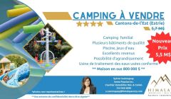 Magnifique camping familial à vendre en Estrie REF#16738