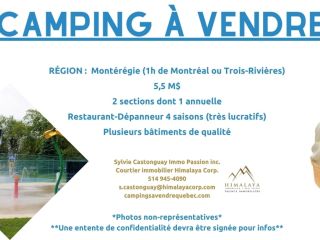 Camping à vendre en Montérégie avec mini maison et chalet REF#16818